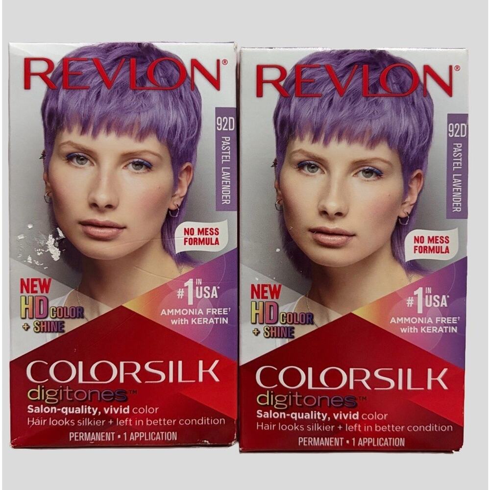 Revlon Colorsilk Digitones 92D Pastel Lavender Hair Dye Ammonia Free 2 Pack